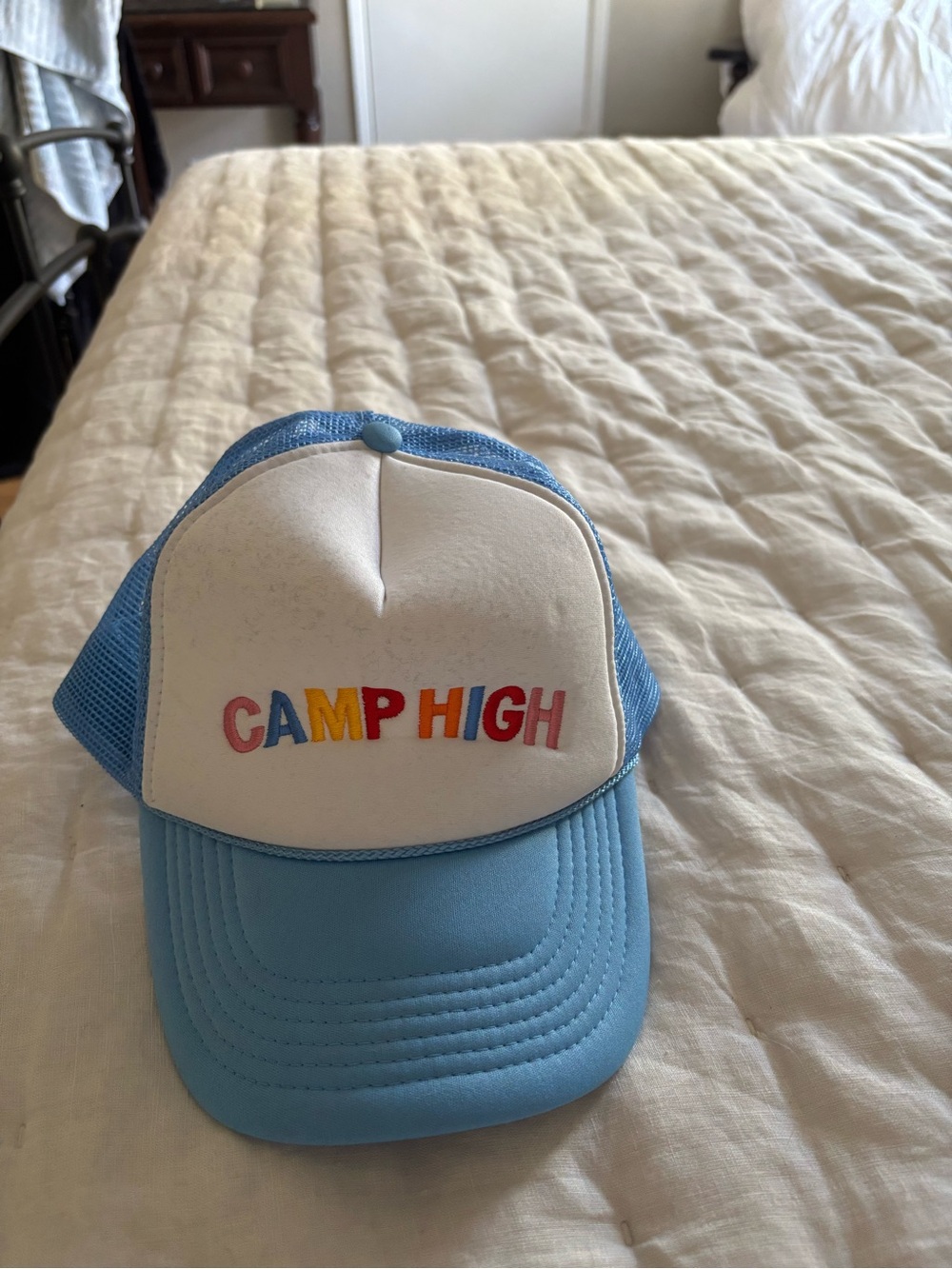 Kids Blue & White Trucker Hat
